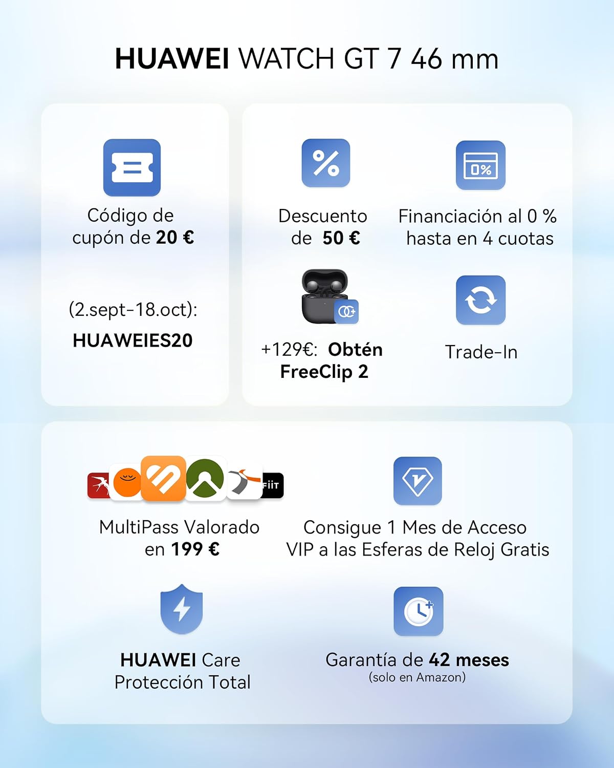 HUAWEI Watch GT 7 Reloj Inteligente 46mm, GPS, iOS, 21 Días de Autonomía, Amarillo