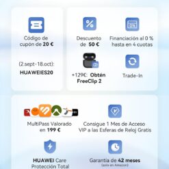 HUAWEI Watch GT 7 Reloj Inteligente de 46mm, GPS, iOS, Hasta 21 Días de Autonomía, Azul