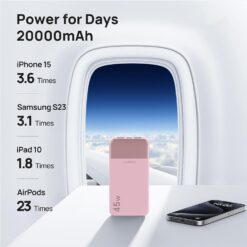 JUOVI Power Bank 45W 20000mAh Cargador Portátil