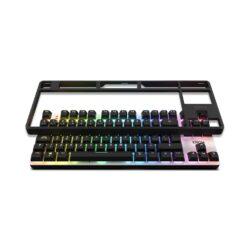 KROM Kernel Pro - Teclado Gaming mecánico RGB 18 Efectos, Bluetooth 5.3, 2,4 GHz y USB, Formato TKL, Interruptores Intercambiables, Cubierta extraíble, Layout Español, Color...