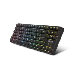 KROM Kernel Pro - Teclado Gaming mecánico RGB 18 Efectos, Bluetooth 5.3, 2,4 GHz y USB, Formato TKL, Interruptores Intercambiables, Cubierta extraíble, Layout Español, Color...