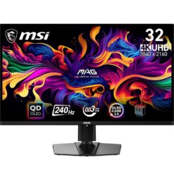 Monitor Gaming MSI mag 321UPX QD-OLED, 31,5" 4K UHD, 3840 x 2160 Panel Quantum Dot OLED, 240Hz / 0,03ms, 99% DCI-P3, ΔE≤2, DisplayHDR True Black 400, DP 1.4a, HDMI 2.1, USB Tipo-C