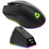 Mouse Gaming Inalámbrico KLIM Blaze Pro RGB con Base de Carga LCD