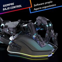 Mouse Gaming Inalámbrico KLIM Blaze Pro RGB con Base de Carga LCD