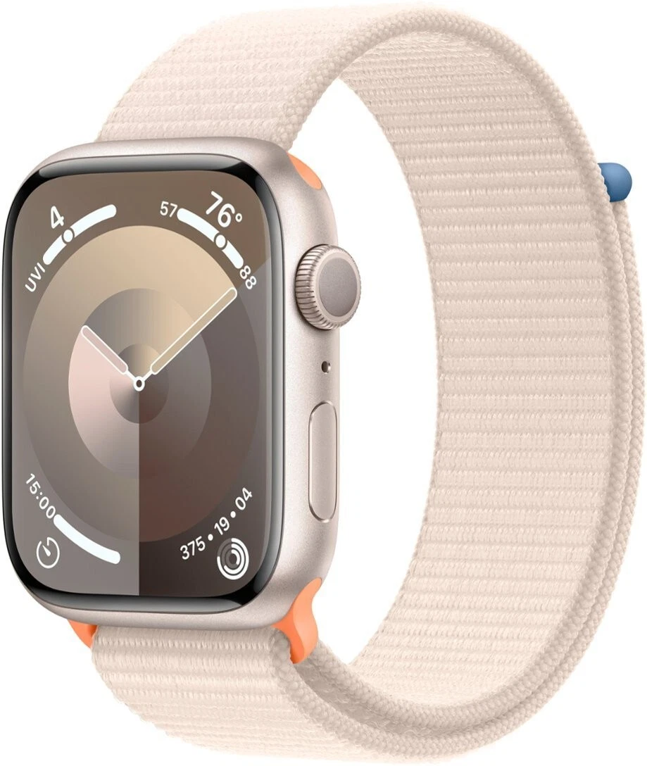 Nuevo Apple Watch Series 9 GPS 45mm Caja de Aluminio Starlight Correa Deportiva Starlight Nuevo Apple Watch Series 9 GPS 45mm Caja de Aluminio Starlight Correa Deportiva Starlight