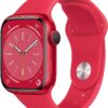 Nuevo Reloj Inteligente Apple Watch Series 8 Caja de Aluminio con Correa Deportiva 45mm M/L Roja