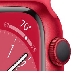 Nuevo Reloj Inteligente Apple Watch Series 8 Caja de Aluminio con Correa Deportiva 45mm M/L Roja