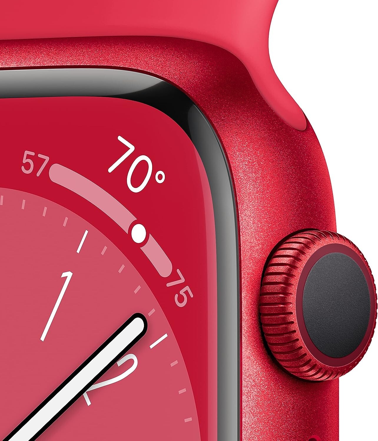 Nuevo Reloj Inteligente Apple Watch Series 8 Caja de Aluminio con Correa Deportiva 45mm M/L Roja
