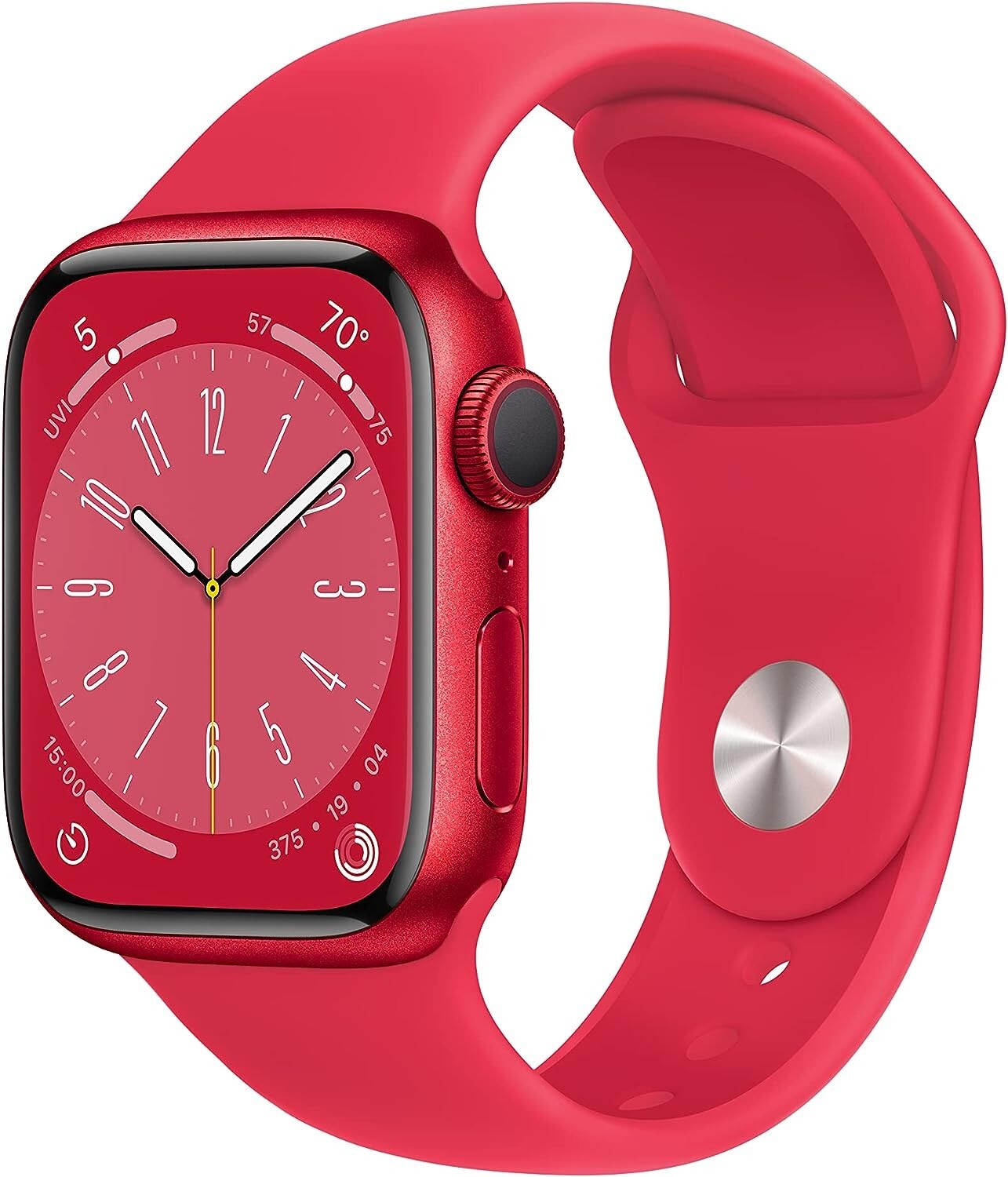 Nuevo Reloj Inteligente Apple Watch Series 8 Caja de Aluminio con Correa Deportiva 45mm M/L Roja Nuevo Reloj Inteligente Apple Watch Series 8 Caja de Aluminio con Correa Deportiva 45mm M/L Roja