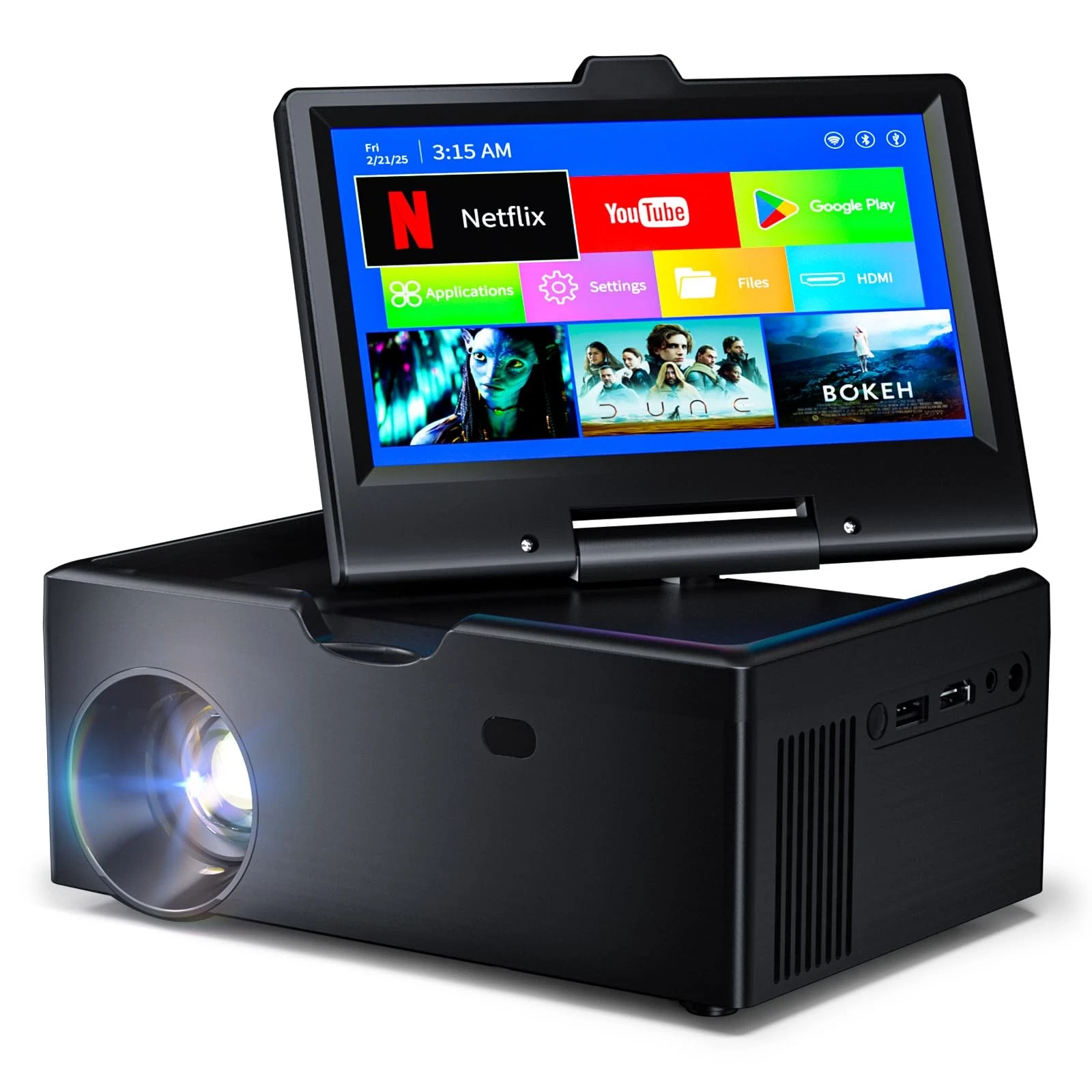 Pequeño Smart TV, Mini TV con Pantalla Táctil de 7 pulgadas, Aplicaciones Integradas, Soporte para SD, WiFi, B Pequeño Smart TV, Mini TV con Pantalla Táctil de 7 pulgadas, Aplicaciones Integradas, Soporte para SD, WiFi, B