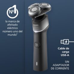 Philips Serie X5000 Afeitadora Eléctrica para Hombre, Máquina de Afeitar Barba, 27 Cuchillas, Cuida la Piel, Cabezal Flexible 360º, 50 Min de Uso, En Seco y Húmedo, Recargable,