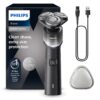 Philips Serie X5000 Afeitadora Eléctrica para Hombre, Máquina de Afeitar Barba, 27 Cuchillas, Cuida la Piel, Cabezal Flexible 360º, 50 Min de Uso, En Seco y Húmedo, Recargable,