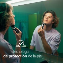 Philips Serie X5000 Afeitadora Eléctrica para Hombre, Máquina de Afeitar Barba, 27 Cuchillas, Cuida la Piel, Cabezal Flexible 360º, 50 Min de Uso, En Seco y Húmedo, Recargable,