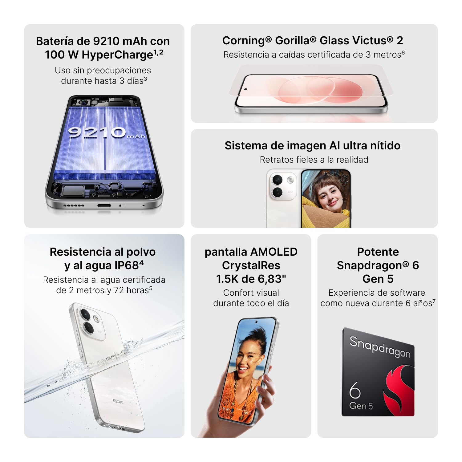 REDMI Note 17 Pro MAX 5G, Smartphone 8+256GB, Negro, batería de 9210mAh" se traduce al español como: "REDMI Note 17 Pro MAX 5G, Smartphone 8+256GB, Negro, batería de 9210mAh"....