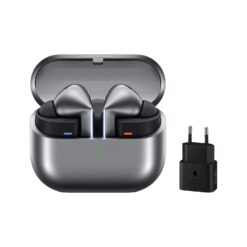 Samsung Galaxy Buds3 Pro + Cargador - Auriculares Inalámbricos, Cancelación de Ruido, Bluetooth, Audio 361, Sonido Hi-Fi, Gris (Versión Española)