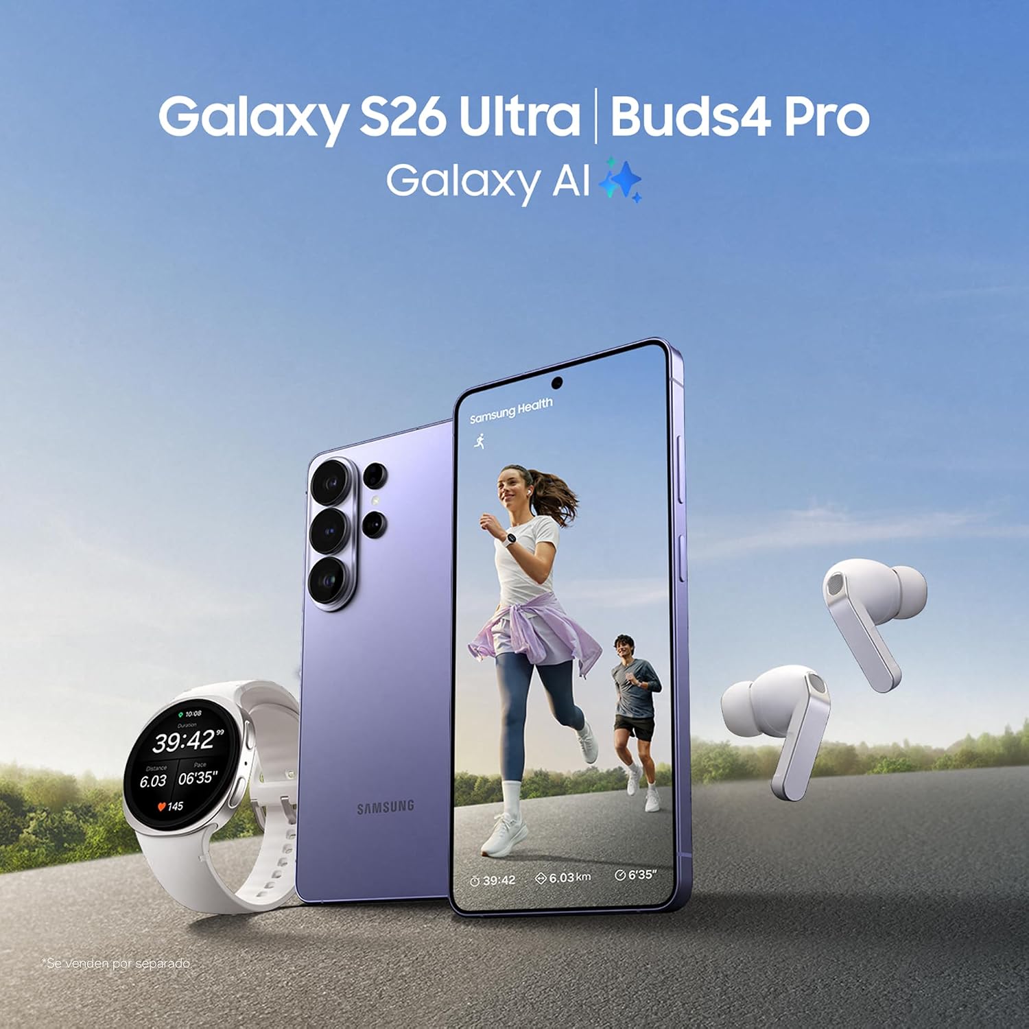 Samsung Galaxy S26 Ultra, 512GB, Smartphone con Galaxy AI, Cámara de 200MP, 12GB RAM, Batería de 5000mAh, Garantía del Fabricante de 3 Años + 1 Año Extra, Color Violeta Cobalto...