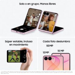 Samsung Galaxy Z Flip8, 256 GB, Teléfono Móvil con IA, Rosa