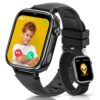Sanorum Reloj Inteligente para Niños con GPS/Videollamada/SOS/Regalo, Negro