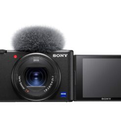 Sony ZV-1 - Cámara compacta Premium ZV1AB.CE3 Cargador Incluido (Sensor de Tipo 1,0, Lente F1.8-2.8 de 24 a 70 mm, vídeo 4K, Enfoque automático de Ojos, Pantalla inclinable,