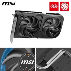 Tarjeta Gráfica MSI GeForce RTX 5060 Ti 16G Shadow 2X OC Plus RTX 5060 Ti, 16GB GDDR7, 28Gbps/128-bit, PCIe 5.0, Diseño de Ventilador Doble Stormforce, HDMI 2.1b