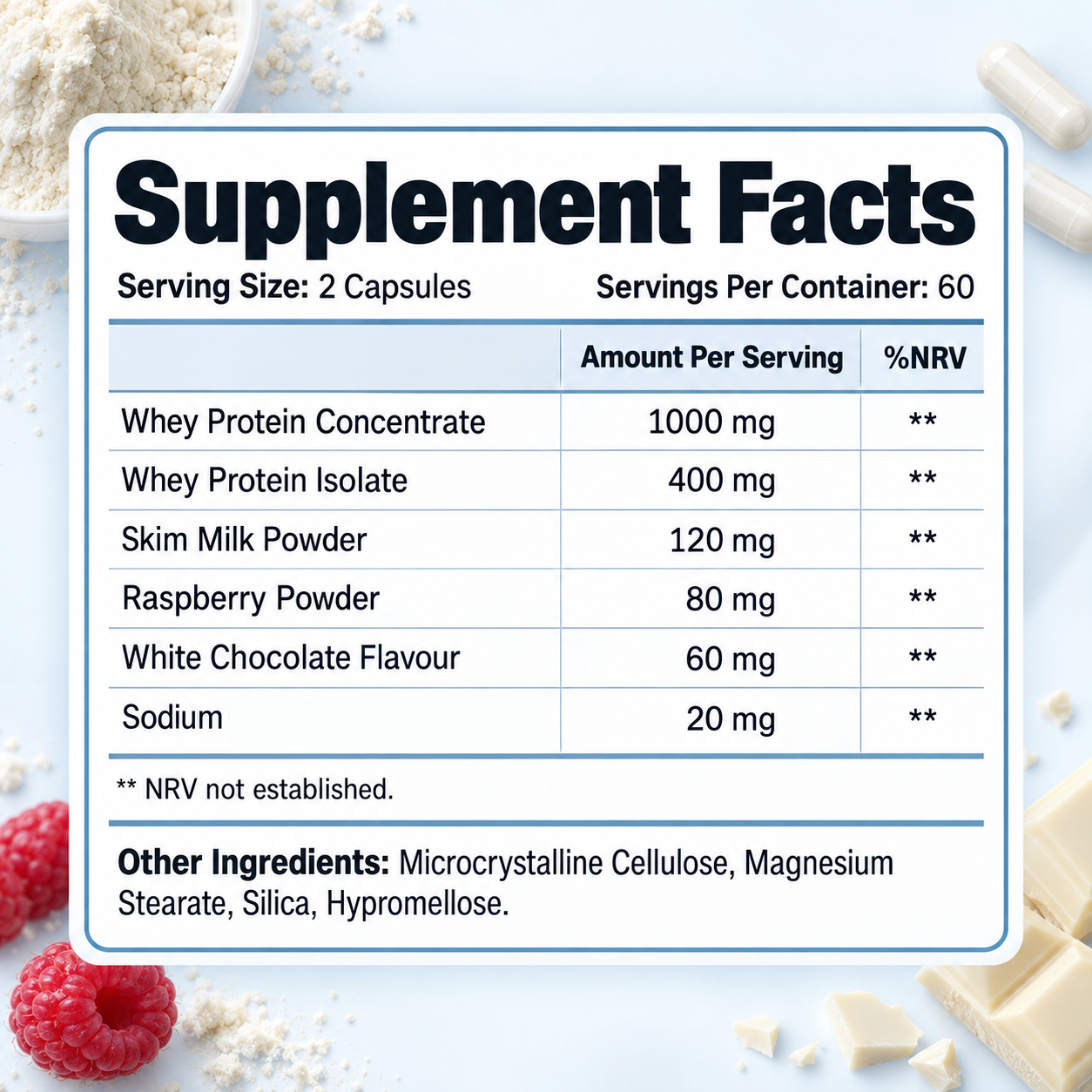 Whey Advanced Protein 120 Cápsulas Soporte Muscular Recuperación Post-Entrenamiento