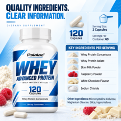 Whey Advanced Protein 120 Cápsulas Soporte Muscular Recuperación Post-Entrenamiento