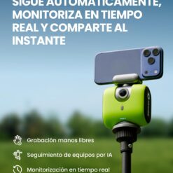 XbotGo Camaleón Cámara Deportiva Automática 4K 60FPS - Cámara de Acción con Seguimiento para Fútbol y Baloncesto en Deportes de Equipo, Transmitir en Directo, Compatible con iOS