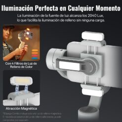ZHIYUN CINEPEER Smooth 5E Combo Estabilizador para Smartphone, Seguimiento AI Inteligente, Luz de Relleno Integrada y Magnética, Estabilizador de Móvil de 3 Ejes, Edición