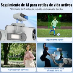 ZHIYUN CINEPEER Smooth 5E Combo Estabilizador para Smartphone, Seguimiento AI Inteligente, Luz de Relleno Integrada y Magnética, Estabilizador de Móvil de 3 Ejes, Edición