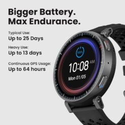 Amazfit Reloj inteligente Active Max, pantalla AMOLED de 1.5