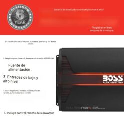 BOSS Audio Systems PV3700 amplificador estéreo para auto de 5 canales – 3,700 W de alta salida, 5 canales, estables a 2/4 ohmios, entradas de bajo y alto nivel, cruce de paso alto
