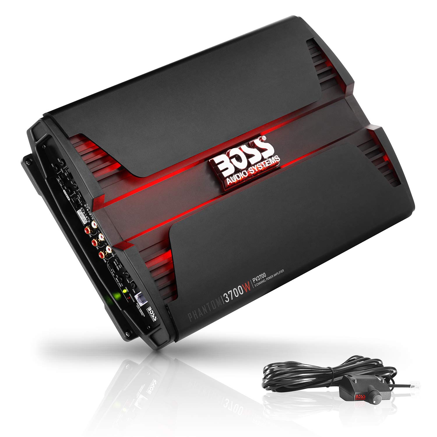 BOSS Audio Systems PV3700 amplificador estéreo para auto de 5 canales – 3,700 W de alta salida, 5 canales, estables a 2/4 ohmios, entradas de bajo y alto nivel, cruce de paso alto BOSS Audio Systems PV3700 amplificador estéreo para auto de 5 canales – 3,700 W de alta salida, 5 canales, estables a 2/4 ohmios, entradas de bajo y alto nivel, cruce de paso alto