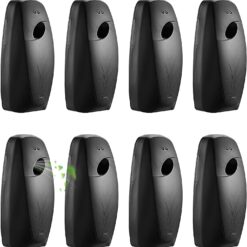 Dispensador Automático de Ambientador en Aerosol Pack de 8 Negro