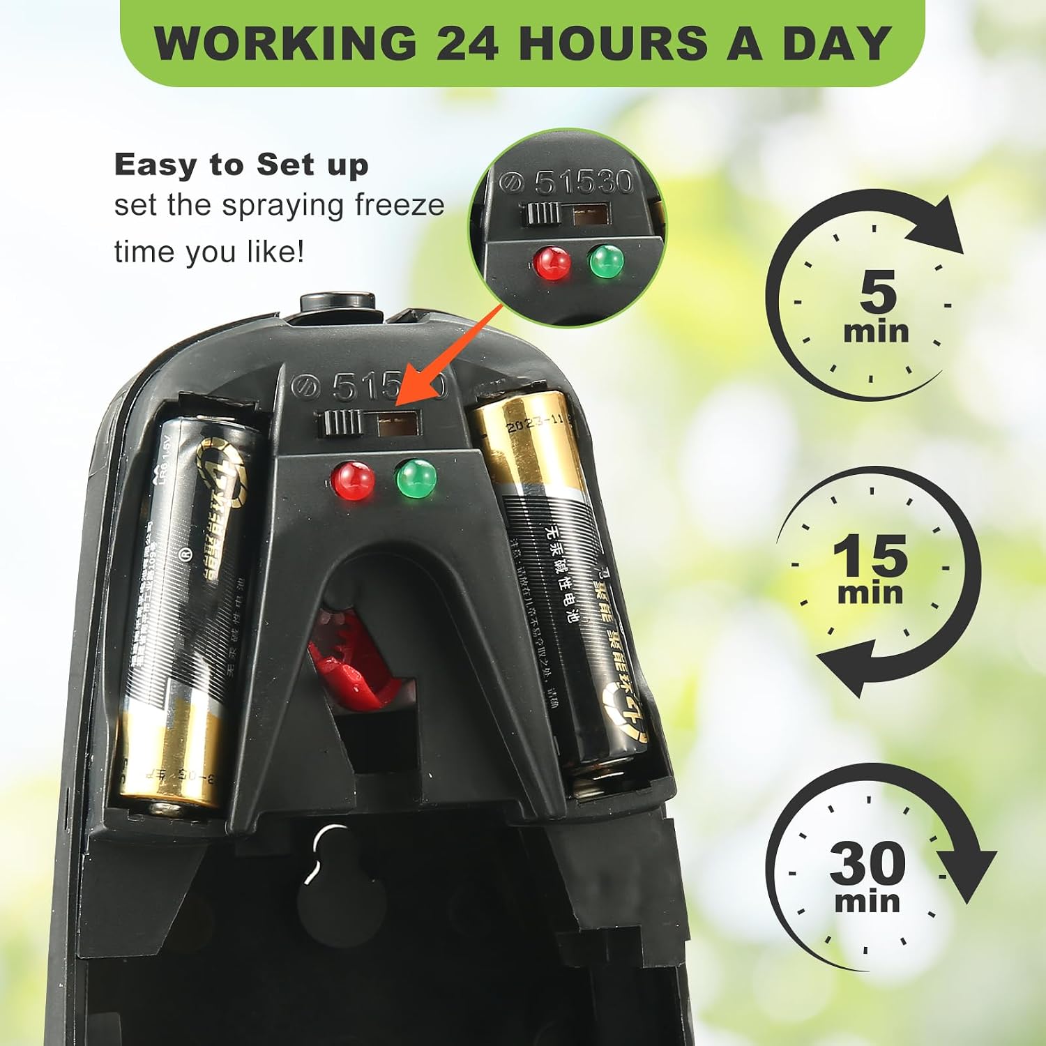 Dispensador Automático de Ambientador en Aerosol Pack de 8 Negro