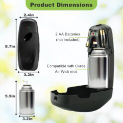 Dispensador Automático de Ambientador en Aerosol Pack de 8 Negro