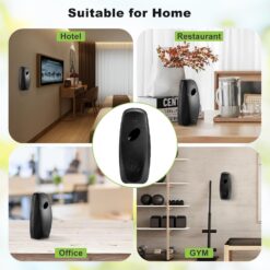 Dispensador Automático de Ambientador en Aerosol Pack de 8 Negro