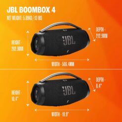 JBL Boombox 4 Altavoz Bluetooth portátil, impermeable, graves profundos