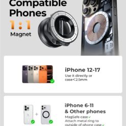 LISEN 2E7177 Soporte Magnético de Automóvil MagSafe