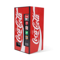Máquina expendedora Coca-Cola con altavoz Bluetooth, altavoces duales de 5W, Bluetooth inalámbrico v5.3, radio FM, reproducción USB/MicroSD, entrada AUX, alcance de 10m, batería