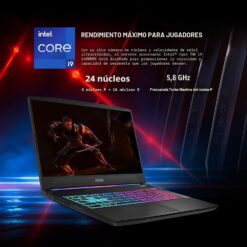 Portátil Gaming msi Katana 15 HX de 15.6” 165Hz QHD+: Intel Core i9-14900HX, NVIDIA Geforce RTX 5070, 32GB DDR5, 1TB NVMe SSD, Teclado RGB, Win 11 Home: Negro B14WGK-016US