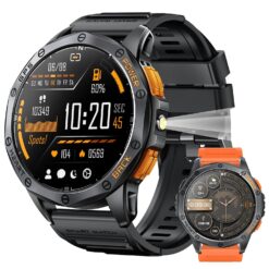 Relojes inteligentes militares con GPS integrado, más de 170 modos deportivos para hombres con linterna, reloj inteligente para teléfonos Android y iPhone, pantalla AMOLED de